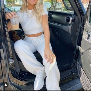 White Fox White Fuzzy Lounge Set
